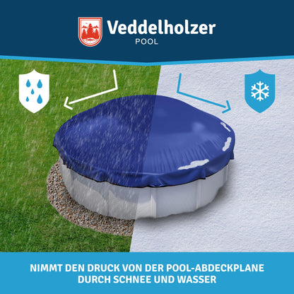 Veddelholzer XXL Ø 4m rundes Poolkissen Set – Luftkissen Poolabdeckung