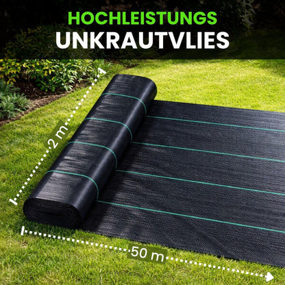 Green Thumbz Unkrautvlies 2 x 50 m, 100 g/m², wasserdurchlässig