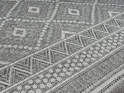 the carpet Calgary Outdoor Teppich Flachgewebe Grau 160 x 220 cm