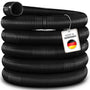 tillvex Poolschlauch Solarschlauch mit Muffen, 20 m, Ø 38 mm, schwarz – für Pumpe, Filter und Skimmer