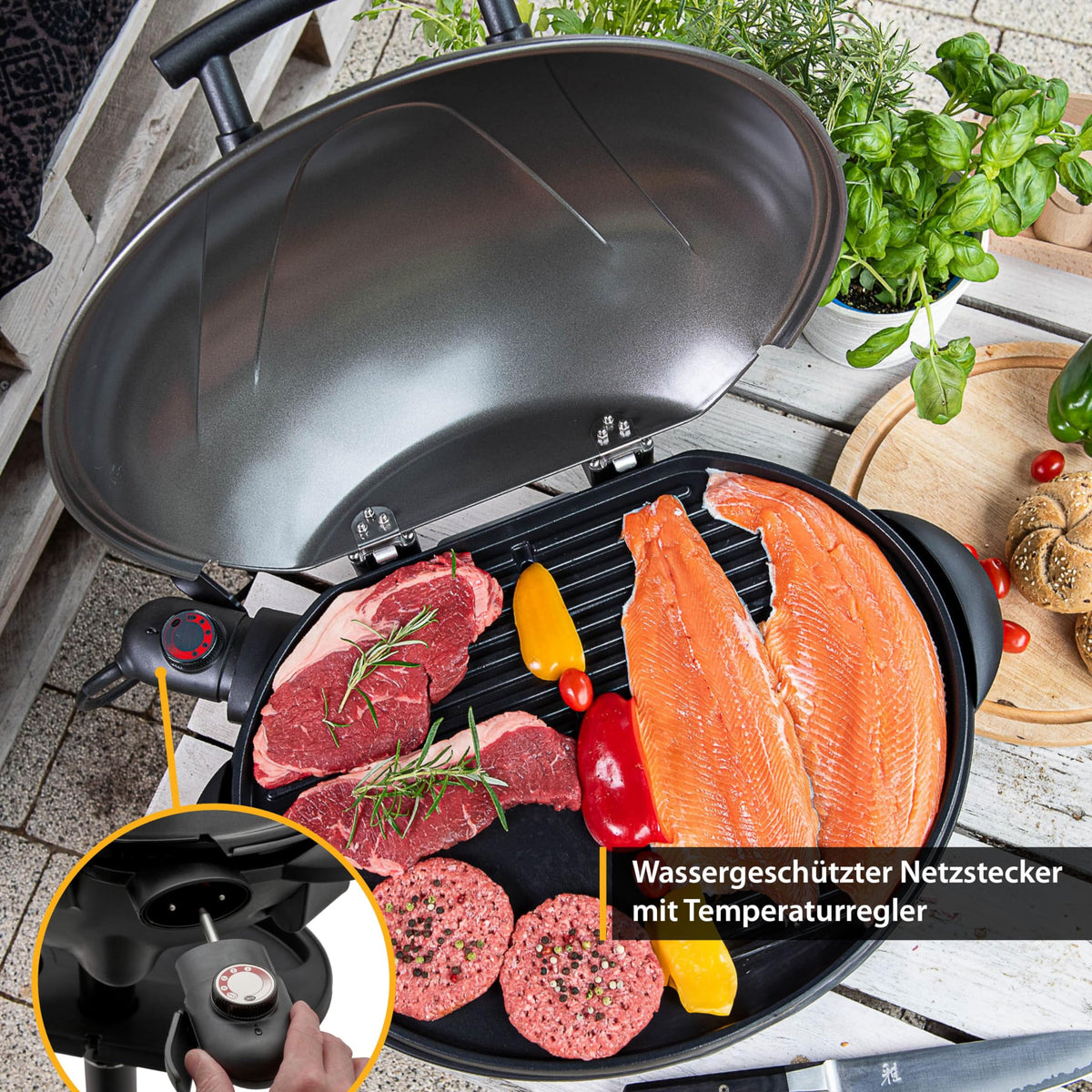 Elektrogrill 2-in-1 Tisch- & Standgrill
