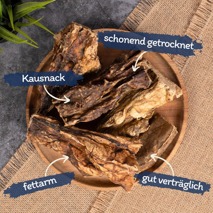 Lyra Pet Rinderlunge getrocknet 5 kg – fettarmer Kausnack für Hunde