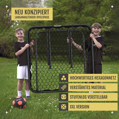 Racetex Rebounder Fussball XXL 125 x 125 cm, stufenlos verstellbar