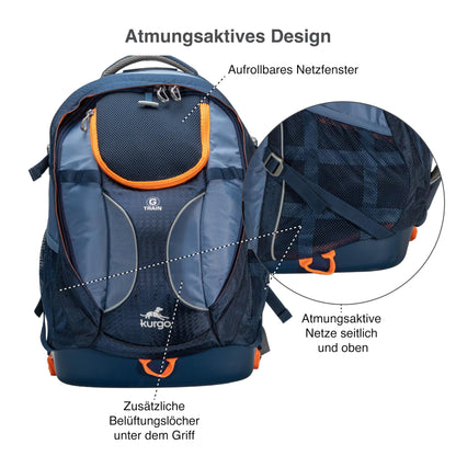 Kurgo G-Train Hunderucksack Navy Blau – Für Haustiere bis 11kg