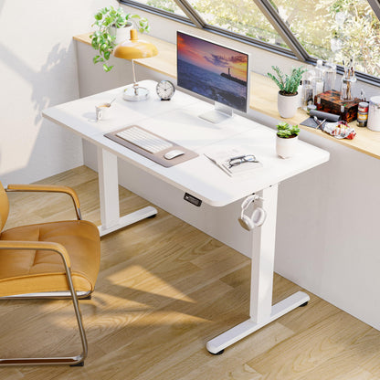 VFU Schreibtisch höhenverstellbar elektrisch 120 x 60 cm weiss