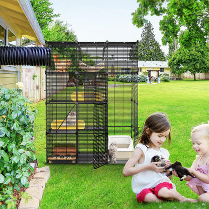 YITAHOME 4-stöckiger Katzenkäfig Catio 104x72x140cm