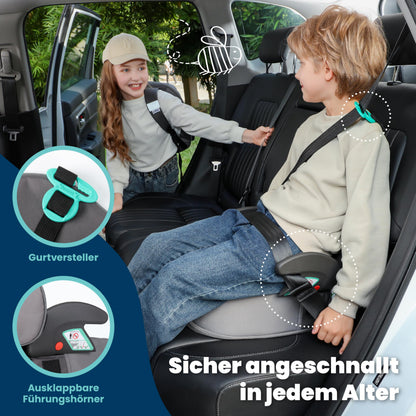 Trunki BoostApak 2-in-1 Sitzerhöhung & Rucksack, i-Size, Grau