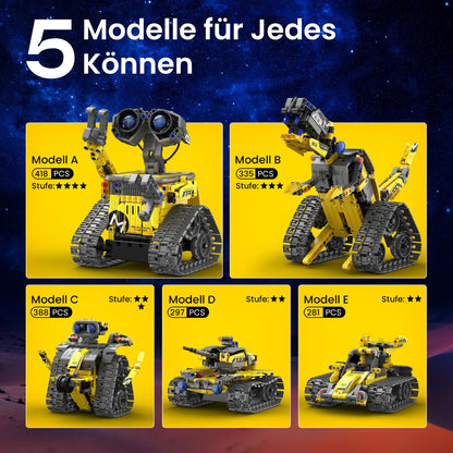 Sillbird B883 Roboter Baukasten, 5-in-1 programmierbares Robotik Set