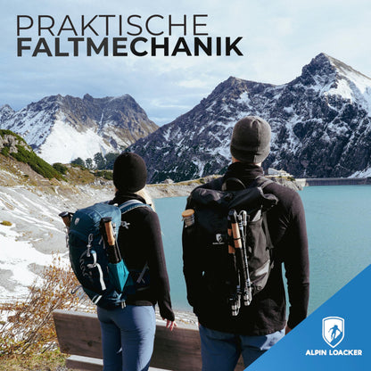 ALPIN LOACKER Wanderstöcke faltbar Aluminium mit Korkgriff 100-120 cm