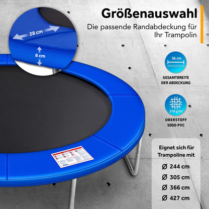 KIDUKU Trampolin Randabdeckung Ø 305 cm, UV-beständig und reissfest