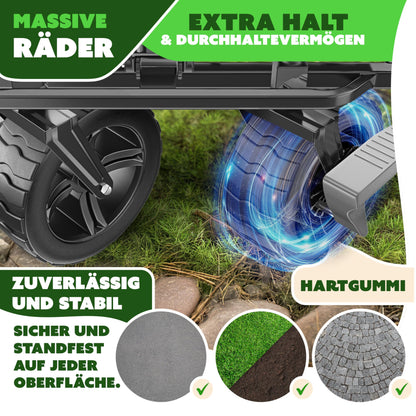 KESSER GT9000 Bollerwagen faltbar – Transportwagen mit Dach 150kg