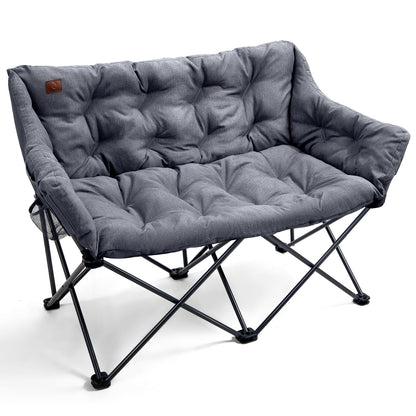 EVER ADVANCED Faltbares Campingsofa 2-Sitzer XXL - Grau