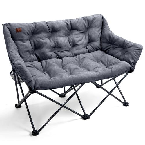 EVER ADVANCED Faltbares Campingsofa 2-Sitzer XXL - Grau