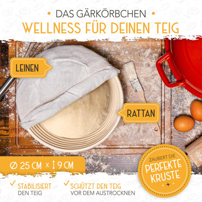 KRUSTENZAUBER Gusseisen Topf Brot Backen Emaille 26cm