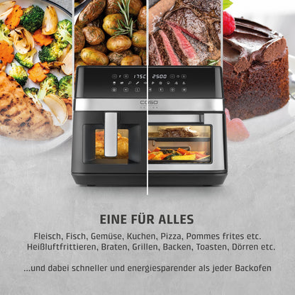 CASO AirFry DuoChef Heissluftfritteuse – 2in1 Air Fryer 14L Ofen