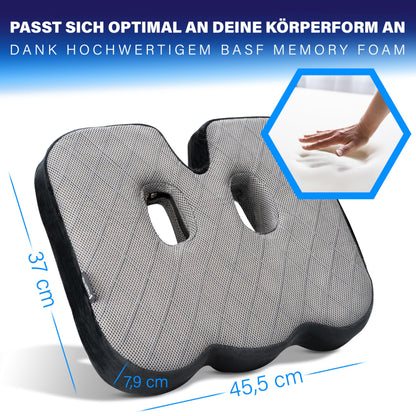 Healthfix Orthopädisches Sitzkissen aus Memory Foam, Medium