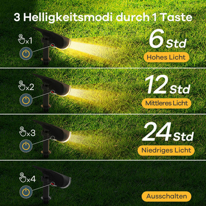 Linkind StarRay LED Solar Gartenstrahler 800 lm warmweiss, 4 Stück