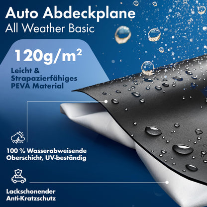 Walser Auto Abdeckplane wasserdicht Grösse 1 - Schwarz