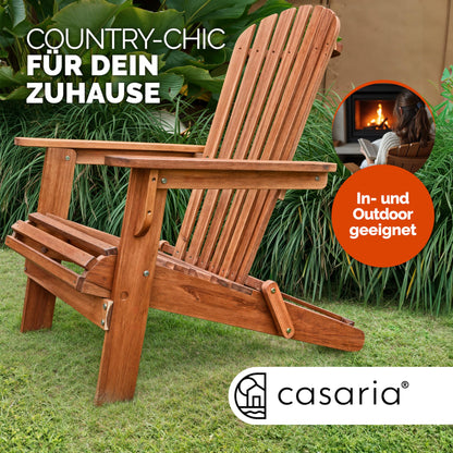 Casaria Sonnenliege Adirondack Holz Klappbar Wetterfest