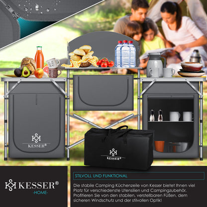 KESSER Outdoor Campingküche Campingschrank – Typ Big Grau