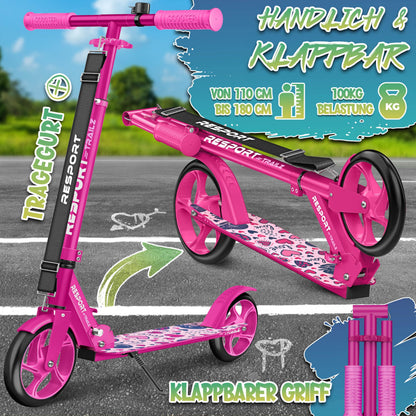 RE:SPORT Cityroller für Kinder und Erwachsene, klappbar, bis 100 kg
