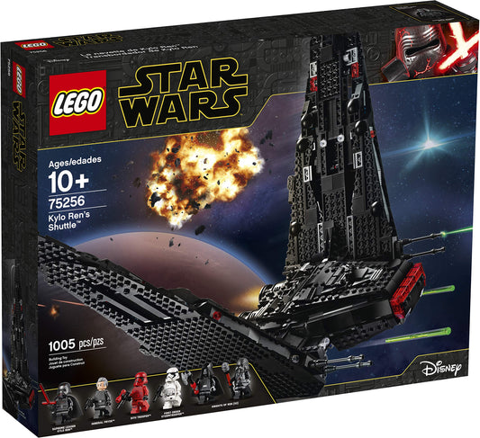 LEGO Star Wars Kylo Ren's Shuttle - Bauset. Schwarzes, geflügeltes Raumschiffmodell. Zum Zusammenbauen und Nachspielen von Szenen aus Star Wars.

