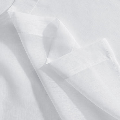 PONY DANCE Vorhang transparent mit Kräuselband, 2er Set, 350 cm, weiss