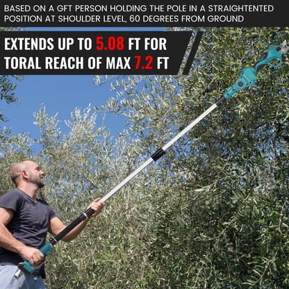 Makita 18V Teleskopstange 2.2M für Gartenschere – 180° drehbar