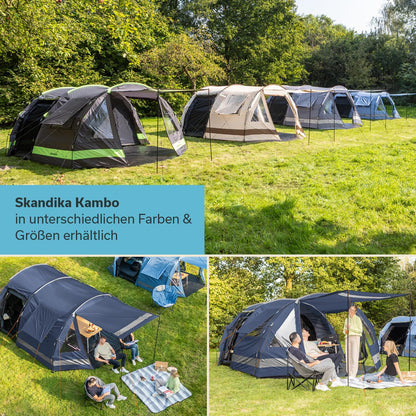Skandika Kambo Tunnelzelt 4 Personen, Campingzelt mit Schlafkabine