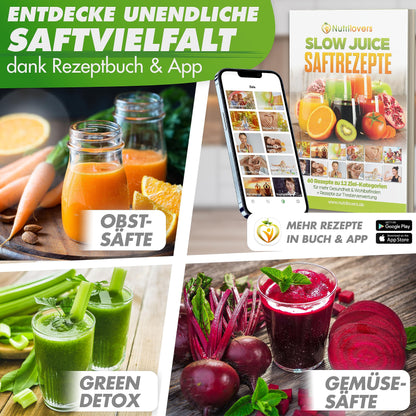 GREEN-PRESS Edelstahl Slow Juicer Entsafter - Testsieger 2023