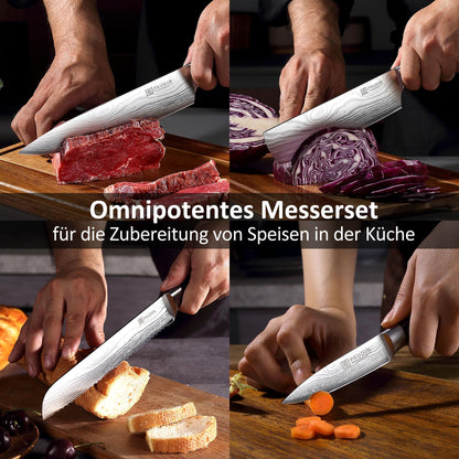 PAUDIN Profi-Messerset 7-teilig - Küchenmesser Set Edelstahl