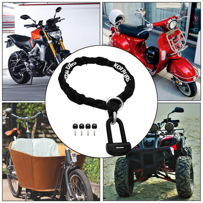 KOHLBURG Alcatraz Motorrad Sicherheits Kettenschloss - 150cm VdS