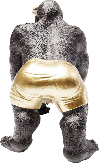 Kare Design Deko Objekt Monkey Beach, Deko Skulptur – Grau/Schwarz