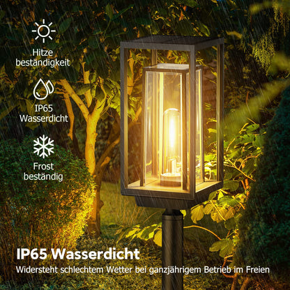 PUAIDA Solarlampen für Aussen Garten, 4er-Set Solarleuchten IP65