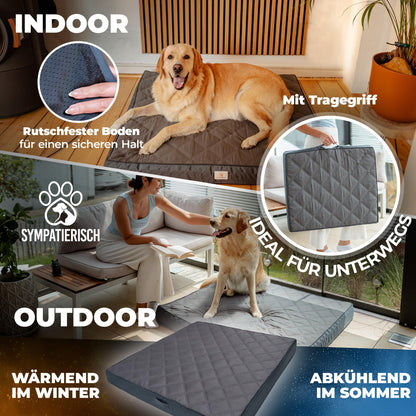 Fellglück Orthopädisches Hundebett wasserdicht - 110x100x9 cm