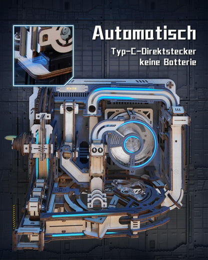 ROKR Marble Spaceport 3D Holzpuzzle Kugelbahn - LGC01 Motorbetrieben