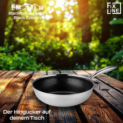 FIXLINE® BLACK FOREST Wokpfanne 28cm – Keramische Beschichtung