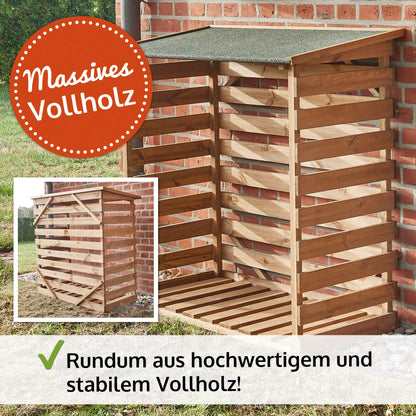zooprinz Brennholzregal Wetterfest – Lasiertes Holz Gross