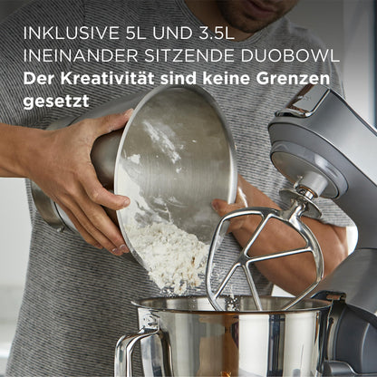 Kenwood Titanium Chef Baker KVC85.004SI Küchenmaschine Waage Silber