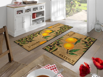 wash+dry Le Citron waschbare Fussmatte Innen/Aussen 75x120 cm