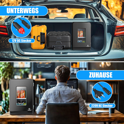 KESSER® 2in1 Tragbarer Mini Kühlbox 15L Kühl- & Heizfunktion - Schwarz