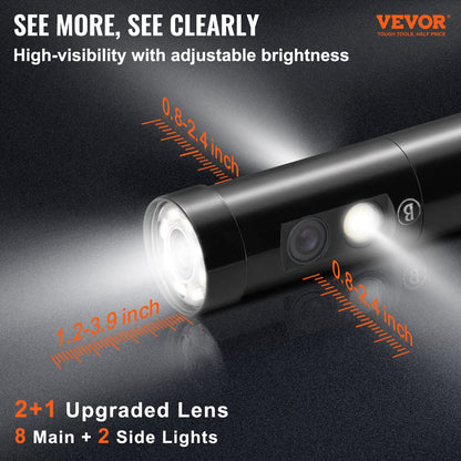 VEVOR Endoskopkamera Industrie - Dreifach Linsen, 4.5" IPS