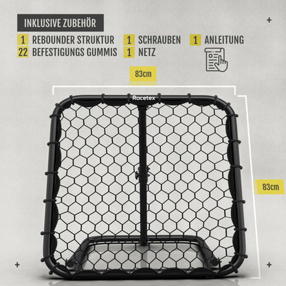 Racetex Fussball Rebounder Kinder – Stufenlos verstellbar