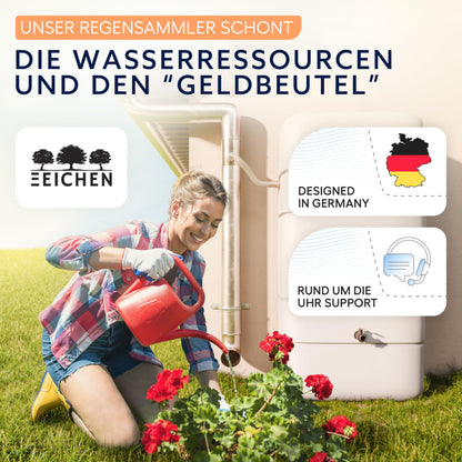 Drei Eichen Regensammler für Fallrohr 100 mm mit Sieb aus Edelstahl