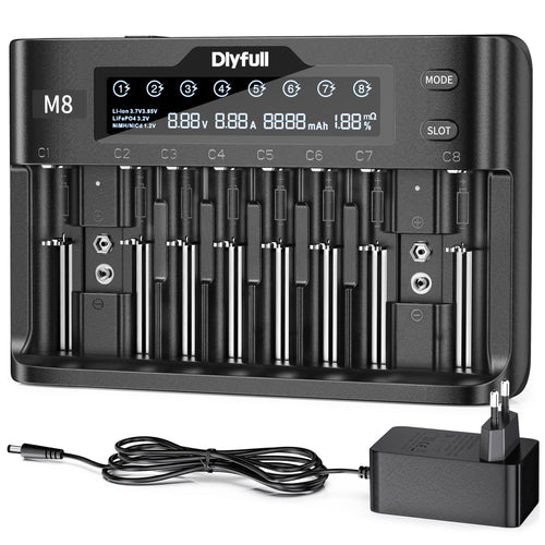 Dlyfull Universal 10-fach Akkuladegerät – Schnellladung