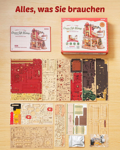 ROKR Gift Factory 3D Holzpuzzle Spieluhr Modellbausatz - EAB01