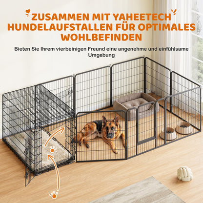 Yaheetech Hundekäfig 122x71x78cm klappbar mit Trennwand - Schwarz