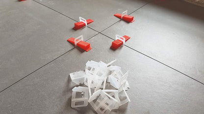 Fliesen Nivelliersystem Set – 6000 Laschen 100 Keile 3mm
