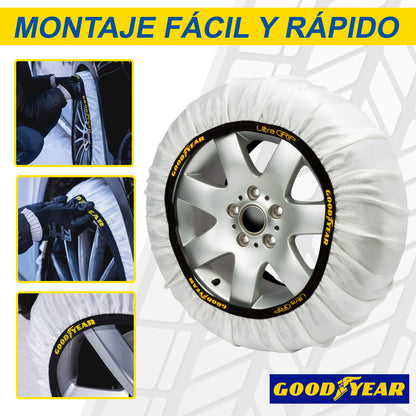 Goodyear Ultra GRIP Textil Schneeketten - Grösse XL 2er Set Weiss