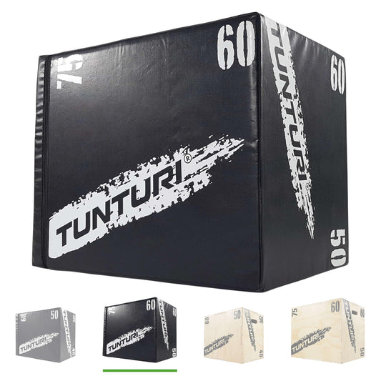 Tunturi Soft Plyometric Box Fitnessbox - 50x60x75 cm. Eine weiche, quaderförmige Box zum Sprungtraining und für Explosivkraft.